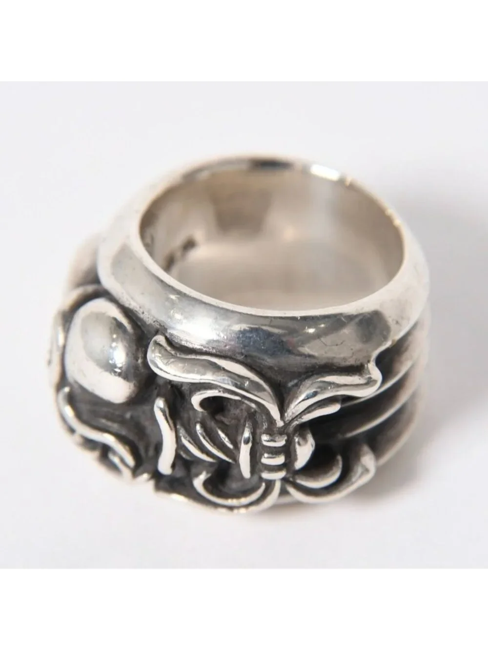 Chrome Hearts Dagger Heart Ring 925 Sterling Silver